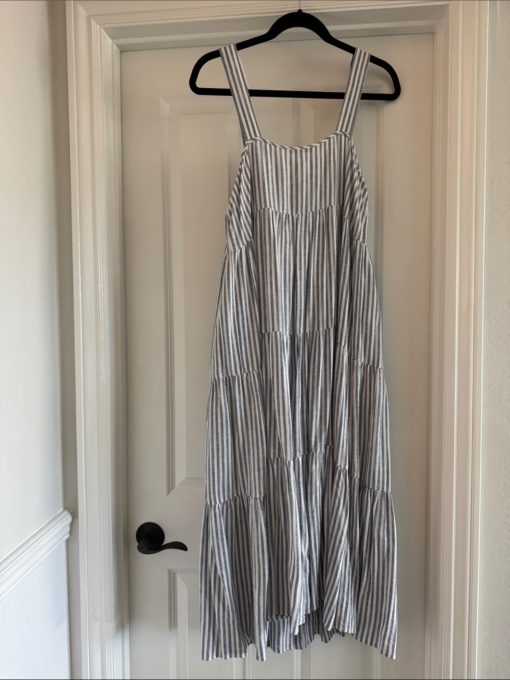 Madewell Blue and White Striped Button-Front Midi Dress - Picture 5 of 5